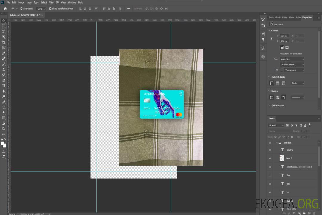 USA Citigroup Bank mastercard photolook , template